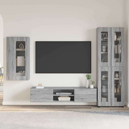 vidaXL TV Cabinet Set FLORIN 3 pcs Grey Sonoma Engineered Wood