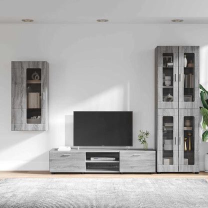 vidaXL TV Cabinet Set FLORIN 3 pcs Grey Sonoma Engineered Wood