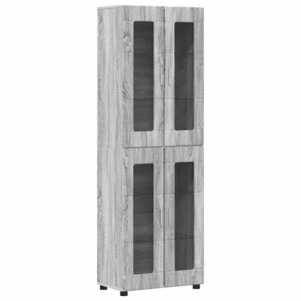 vidaXL TV Cabinet Set FLORIN 3 pcs Grey Sonoma Engineered Wood
