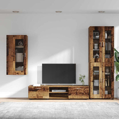 vidaXL TV Cabinet Set FLORIN 3 pcs Old Wood Engineered Wood