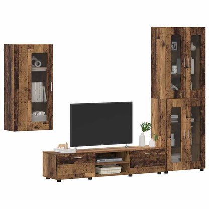 vidaXL TV Cabinet Set FLORIN 3 pcs Old Wood Engineered Wood