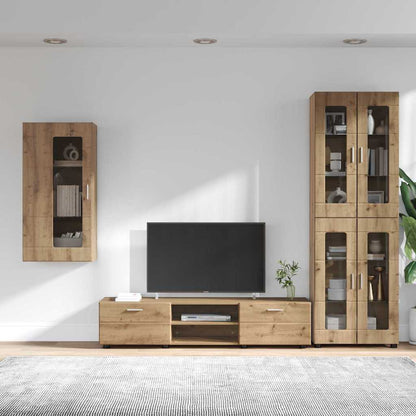 vidaXL TV Cabinet Set FLORIN 3 pcs Artisan Oak Engineered Wood