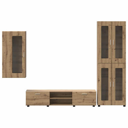 vidaXL TV Cabinet Set FLORIN 3 pcs Artisan Oak Engineered Wood