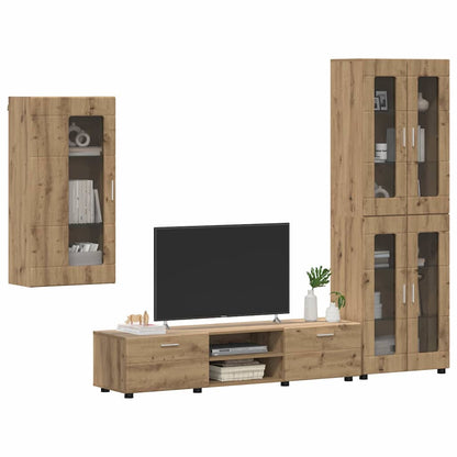 vidaXL TV Cabinet Set FLORIN 3 pcs Artisan Oak Engineered Wood