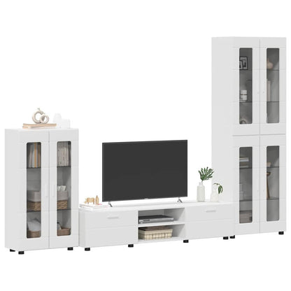 vidaXL TV Cabinet Set FLORIN 3 pcs White Engineered Wood