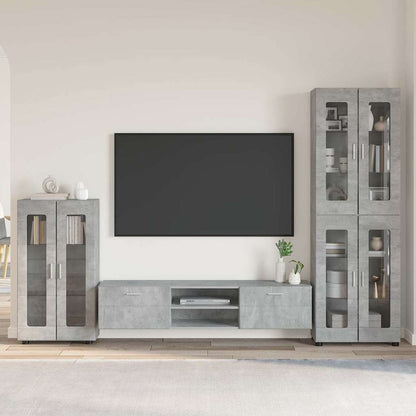 vidaXL TV Cabinet Set FLORIN 3 pcs Concrete Grey Engineered Wood