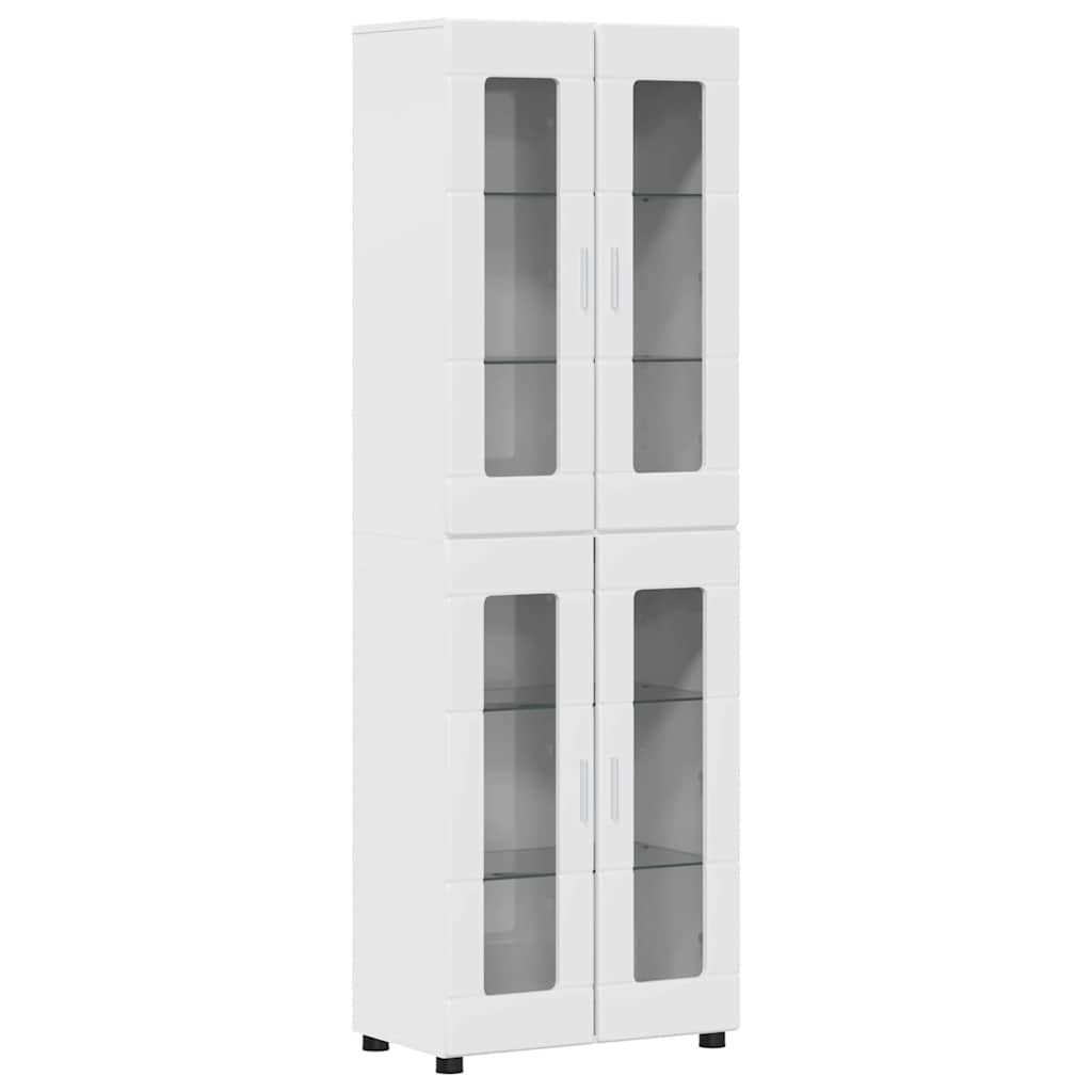 vidaXL TV Cabinet Set FLORIN 3 pcs High Gloss White Engineered Wood