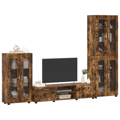 vidaXL TV Cabinet Set FLORIN 3 pcs Smoked Oak Engineered Wood
