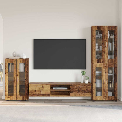 vidaXL TV Cabinet Set FLORIN 3 pcs Old Wood Engineered Wood