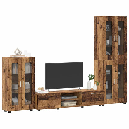 vidaXL TV Cabinet Set FLORIN 3 pcs Old Wood Engineered Wood