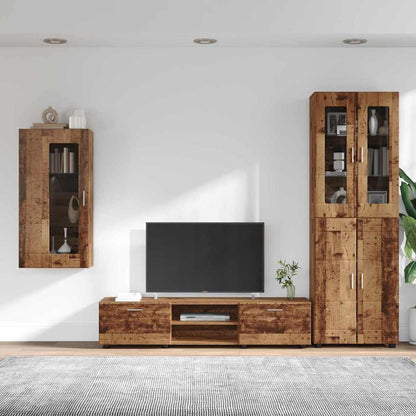 vidaXL TV Cabinet Set FLORIN 3 pcs Old Wood Engineered Wood