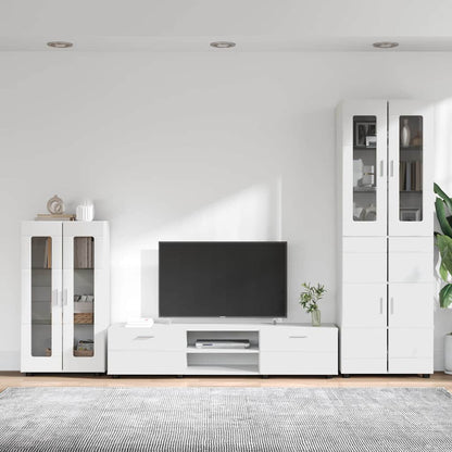 vidaXL TV Cabinet Set FLORIN 3 pcs White Engineered Wood