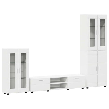vidaXL TV Cabinet Set FLORIN 3 pcs White Engineered Wood
