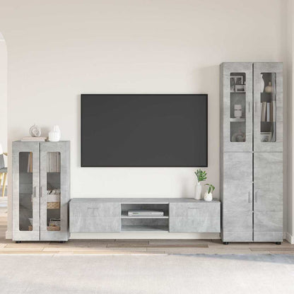 vidaXL TV Cabinet Set FLORIN 3 pcs Concrete Grey Engineered Wood