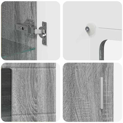 vidaXL TV Cabinet Set FLORIN 3 pcs Grey Sonoma Engineered Wood