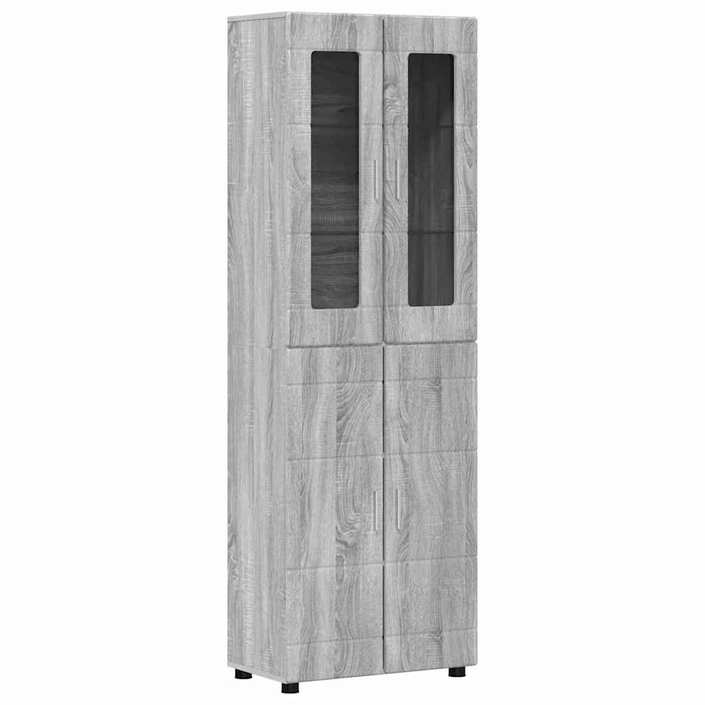 vidaXL TV Cabinet Set FLORIN 3 pcs Grey Sonoma Engineered Wood