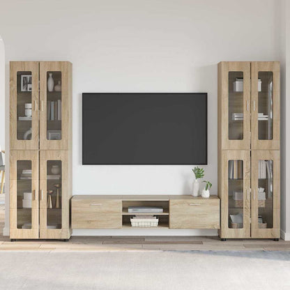 vidaXL TV Cabinet Set FLORIN 3 pcs Sonoma Oak Engineered Wood