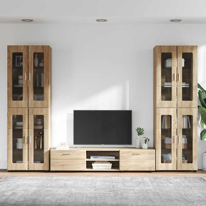 vidaXL TV Cabinet Set FLORIN 3 pcs Sonoma Oak Engineered Wood