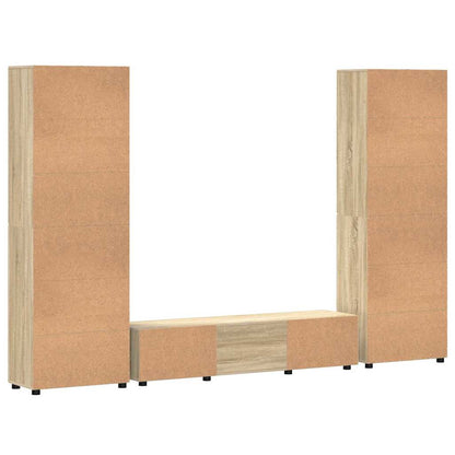 vidaXL TV Cabinet Set FLORIN 3 pcs Sonoma Oak Engineered Wood