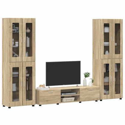 vidaXL TV Cabinet Set FLORIN 3 pcs Sonoma Oak Engineered Wood