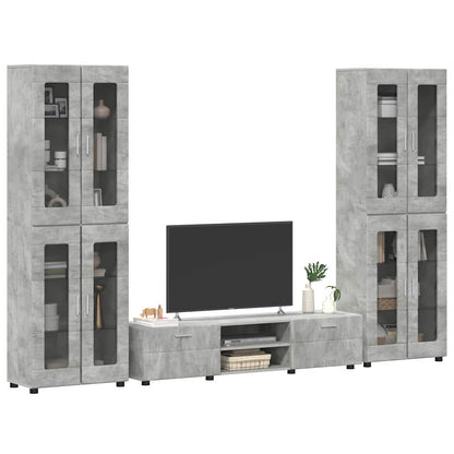 vidaXL TV Cabinet Set FLORIN 3 pcs Concrete Grey Engineered Wood