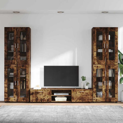 vidaXL TV Cabinet Set FLORIN 3 pcs Smoked Oak Engineered Wood