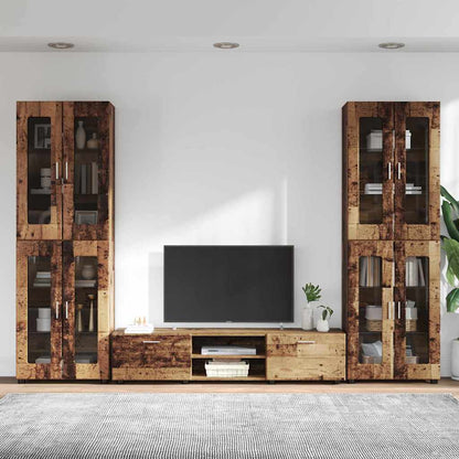 vidaXL TV Cabinet Set FLORIN 3 pcs Old Wood Engineered Wood
