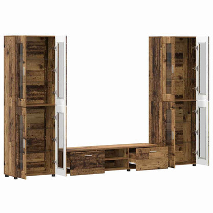 vidaXL TV Cabinet Set FLORIN 3 pcs Old Wood Engineered Wood