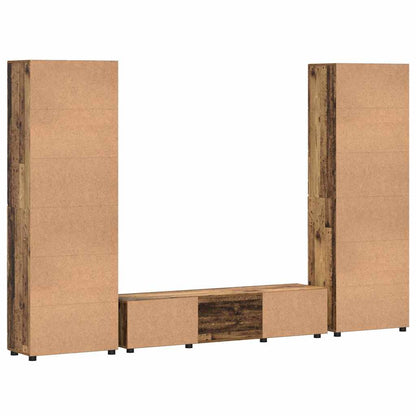 vidaXL TV Cabinet Set FLORIN 3 pcs Old Wood Engineered Wood