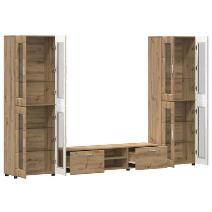 vidaXL TV Cabinet Set FLORIN 3 pcs Artisan Oak Engineered Wood