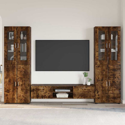 vidaXL TV Cabinet Set FLORIN 3 pcs Smoked Oak Engineered Wood