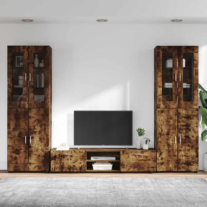 vidaXL TV Cabinet Set FLORIN 3 pcs Smoked Oak Engineered Wood