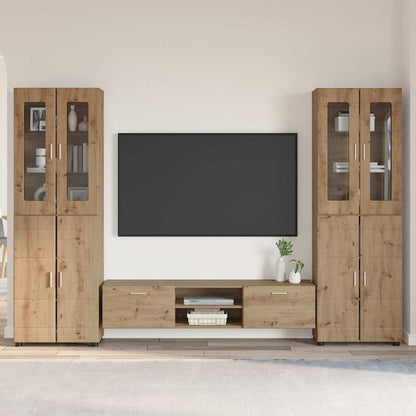 vidaXL TV Cabinet Set FLORIN 3 pcs Artisan Oak Engineered Wood
