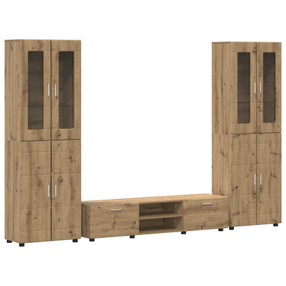 vidaXL TV Cabinet Set FLORIN 3 pcs Artisan Oak Engineered Wood