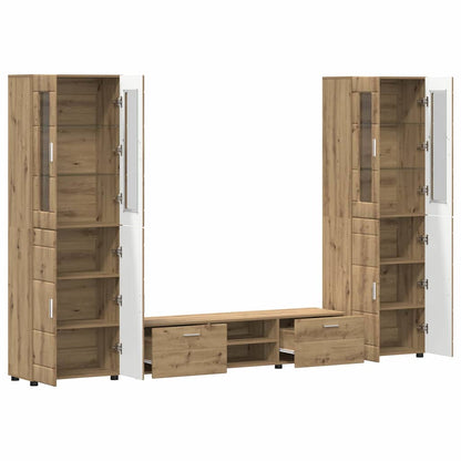 vidaXL TV Cabinet Set FLORIN 3 pcs Artisan Oak Engineered Wood