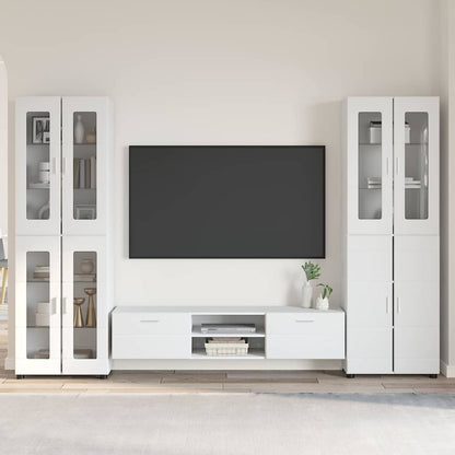 vidaXL TV Cabinet Set FLORIN 3 pcs White Engineered Wood