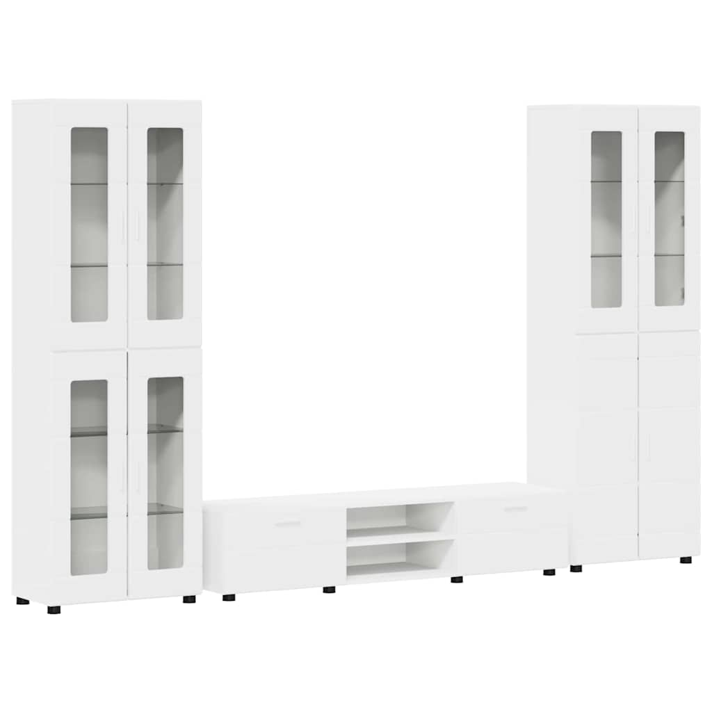 vidaXL TV Cabinet Set FLORIN 3 pcs White Engineered Wood