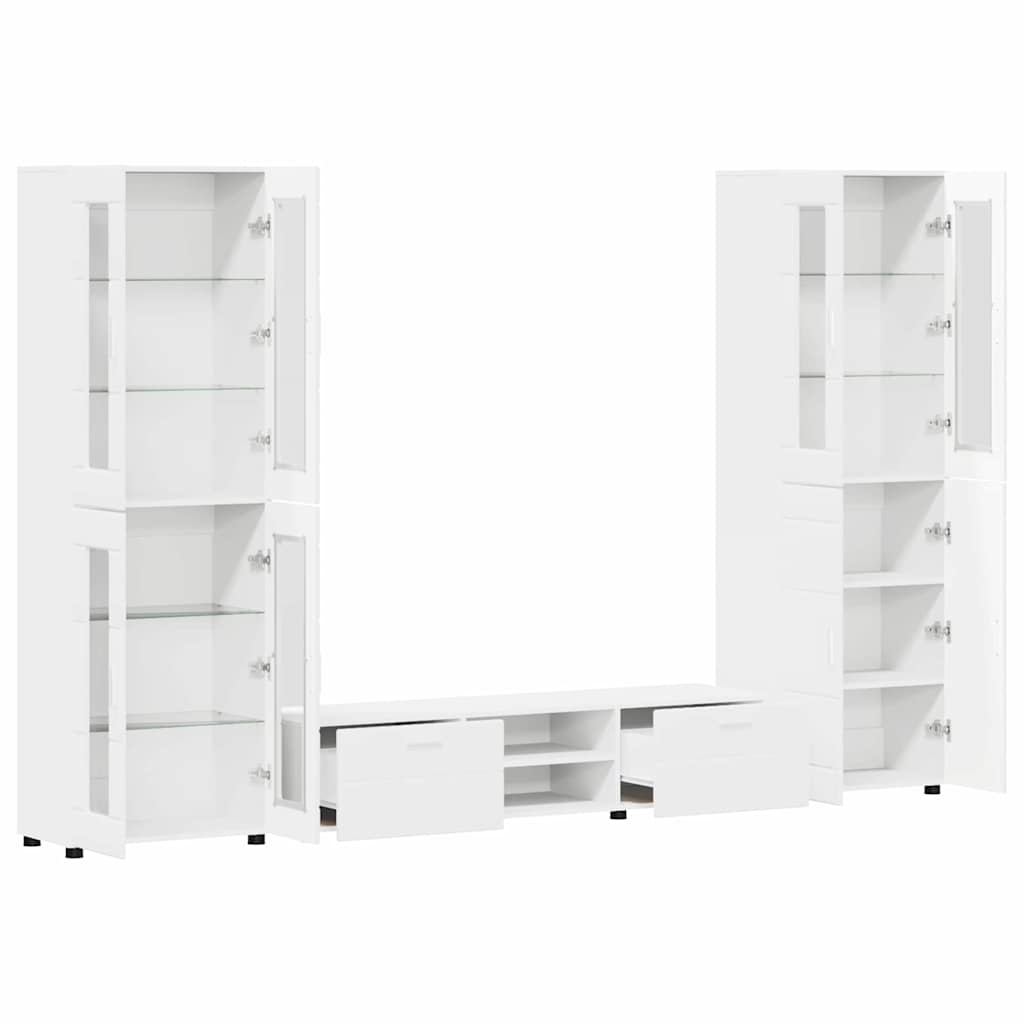 vidaXL TV Cabinet Set FLORIN 3 pcs White Engineered Wood