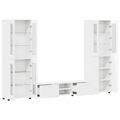 vidaXL TV Cabinet Set FLORIN 3 pcs White Engineered Wood