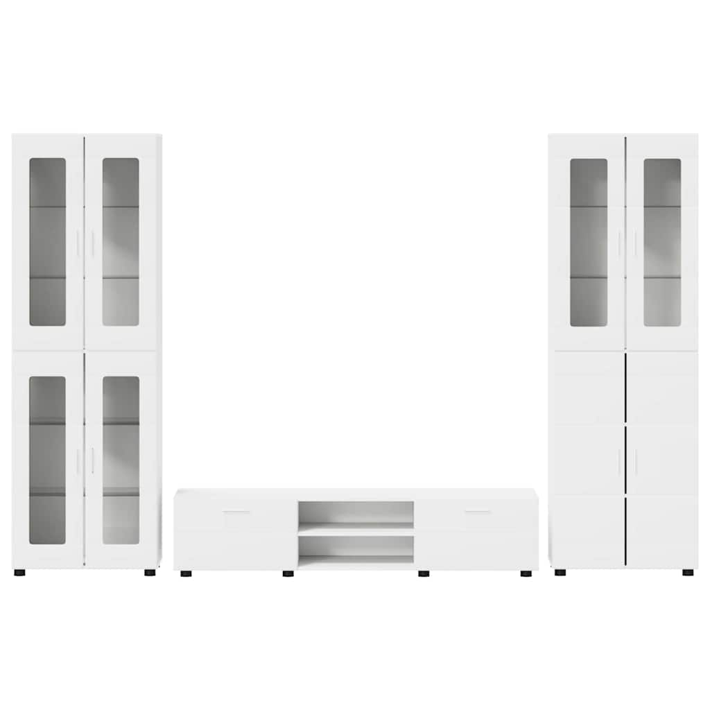 vidaXL TV Cabinet Set FLORIN 3 pcs White Engineered Wood