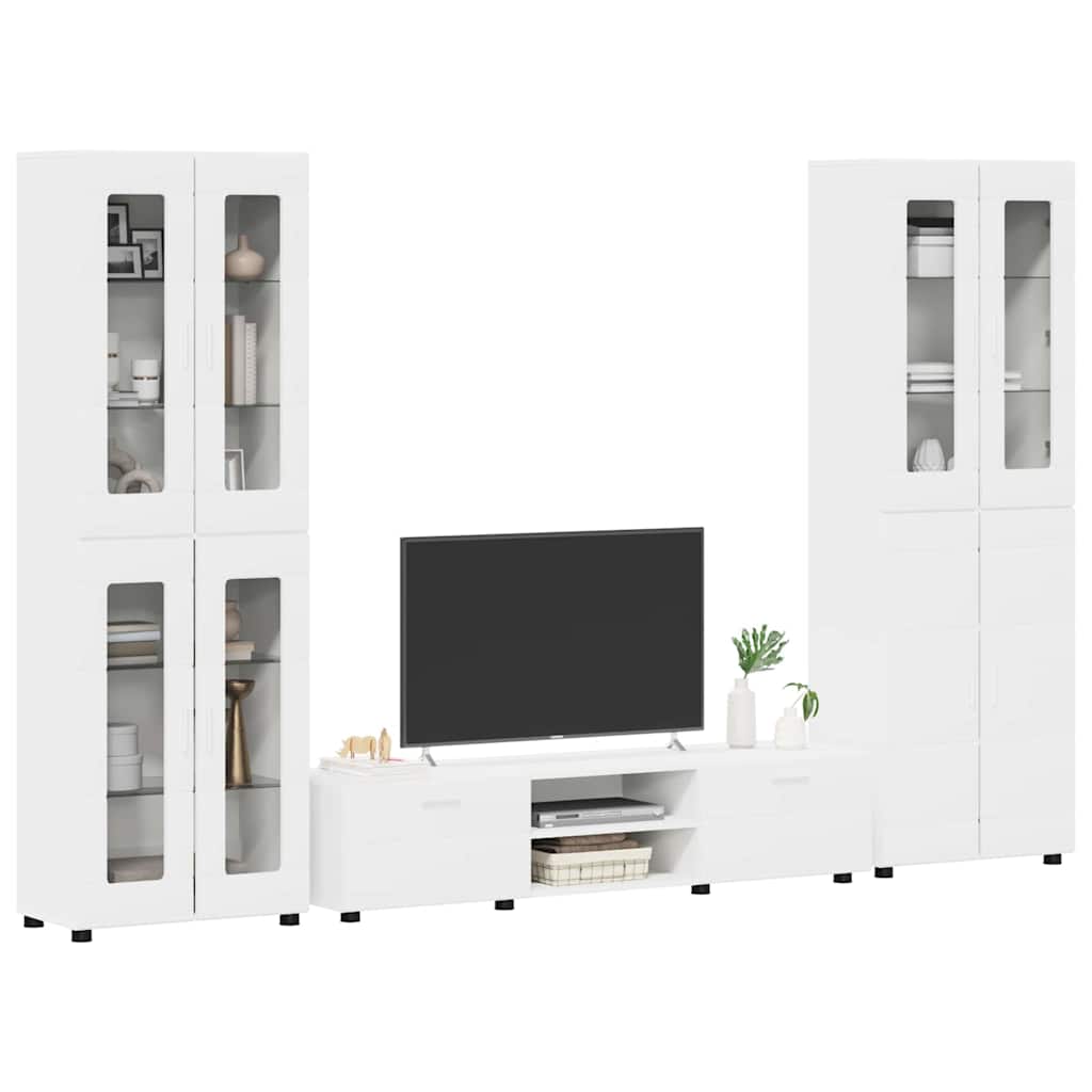 vidaXL TV Cabinet Set FLORIN 3 pcs White Engineered Wood