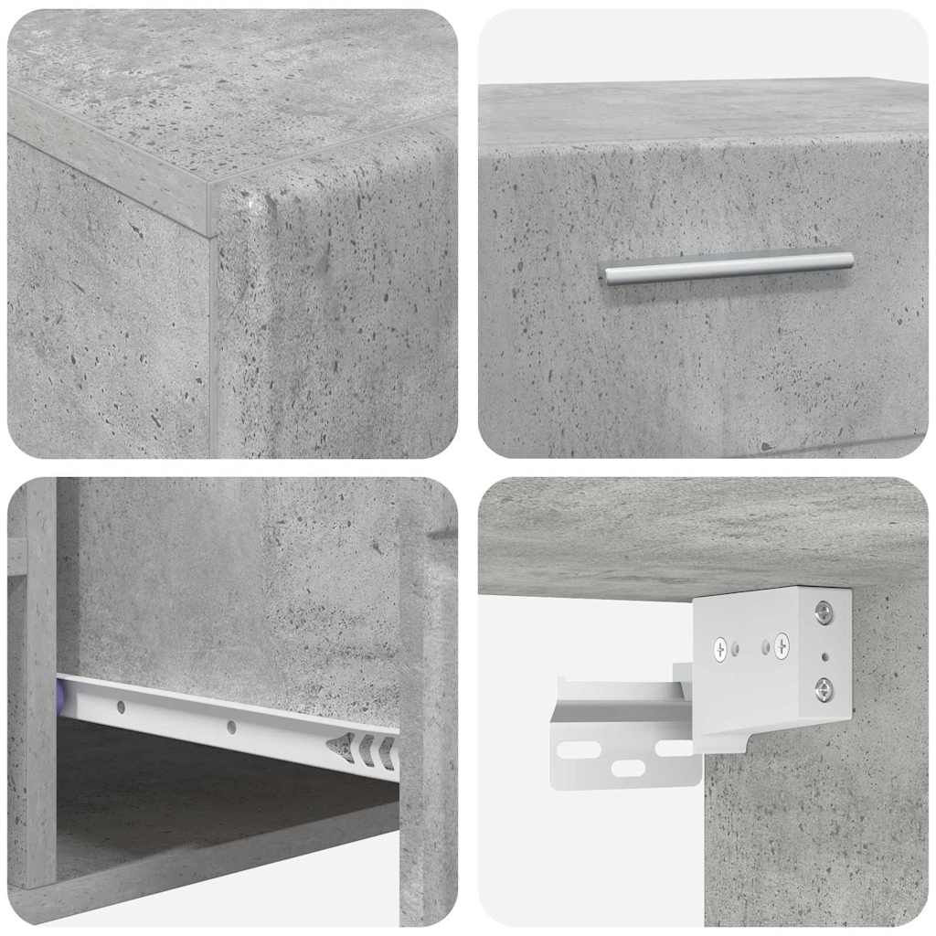 vidaXL TV Cabinet Set FLORIN 3 pcs Concrete Grey Engineered Wood
