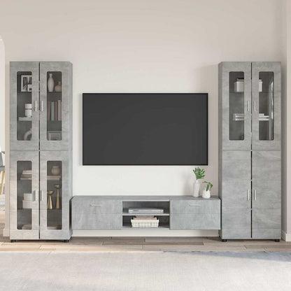vidaXL TV Cabinet Set FLORIN 3 pcs Concrete Grey Engineered Wood