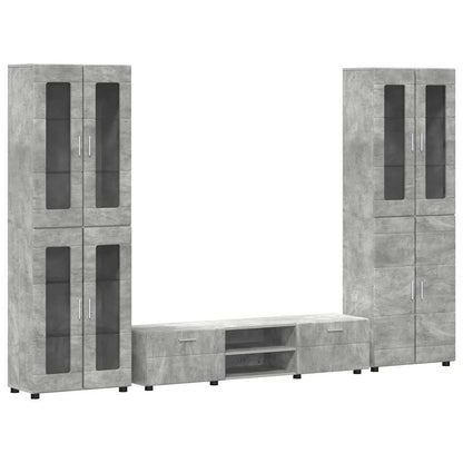 vidaXL TV Cabinet Set FLORIN 3 pcs Concrete Grey Engineered Wood
