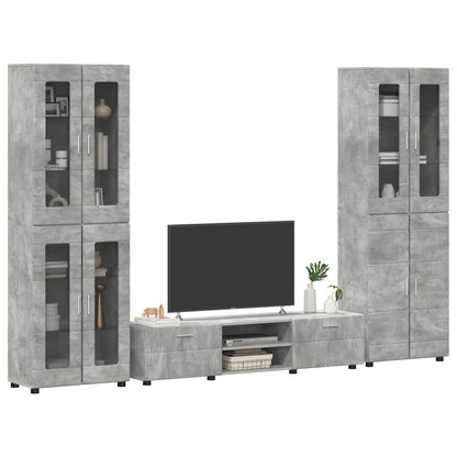 vidaXL TV Cabinet Set FLORIN 3 pcs Concrete Grey Engineered Wood