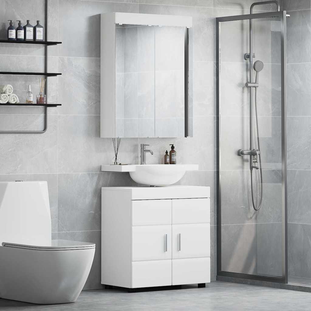 vidaXL Bathroom Furniture Set TULUM 2 pcs White 60 x 34 x 63 cm