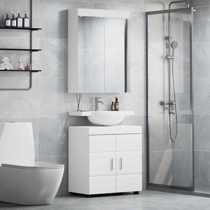 vidaXL Bathroom Furniture Set TULUM 2 pcs White 60 x 34 x 63 cm