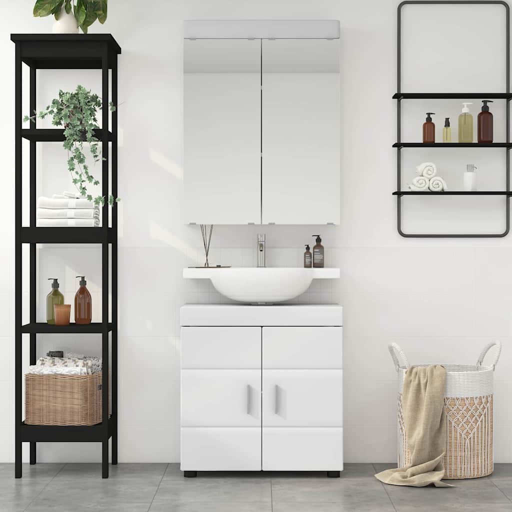 vidaXL Bathroom Furniture Set TULUM 2 pcs White 60 x 34 x 63 cm