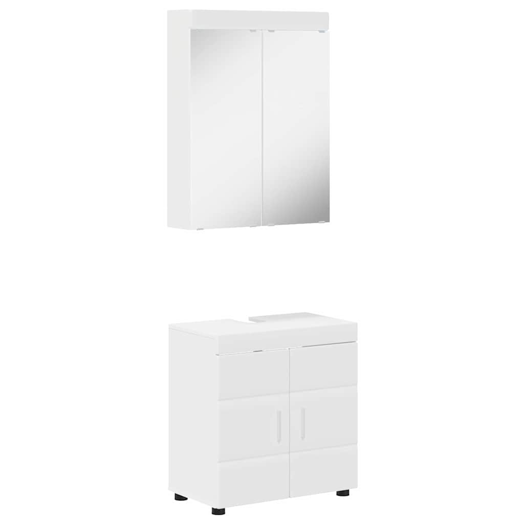 vidaXL Bathroom Furniture Set TULUM 2 pcs White 60 x 34 x 63 cm
