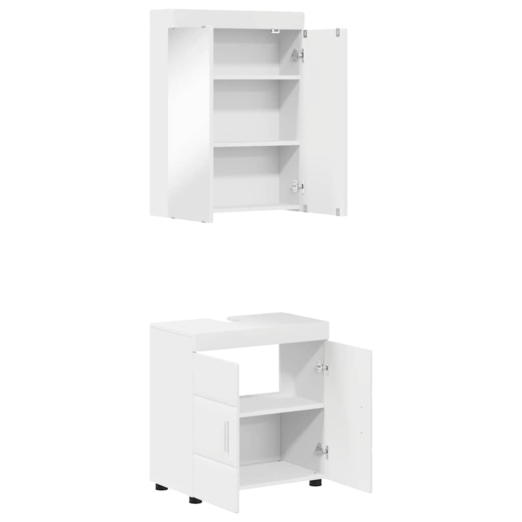 vidaXL Bathroom Furniture Set TULUM 2 pcs White 60 x 34 x 63 cm